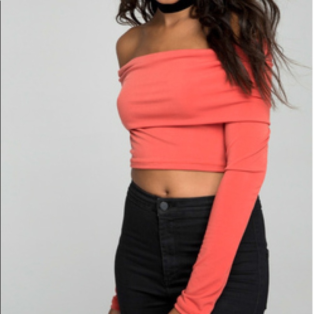 Motel Rocks Nuela off the shoulder crop top